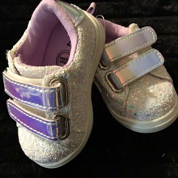 Unicorn iridescent glitter bling colored sneakers - Picture 2 of 10
